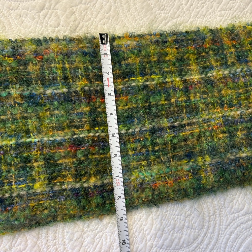 Green Multicolor Textured Women's Scarf - Picture 3 of 3